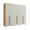 Guarda-Roupa Casal Pervoi 6 Portas 4 Gavetas Ipê/Sabbia - Decibal