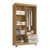 Guarda-Roupa Solteiro 4 Portas 2 Gavetas Rp2426 Ipê/Cristalo - Decibal