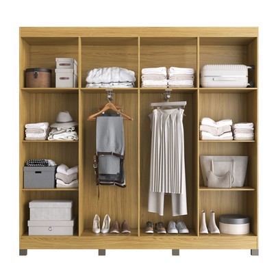 Guarda-Roupa Casal 8 Portas Rp1804 Ipê - Decibal