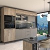 Cozinha Completa Modulada 15 Portas 3 Gavetas com Vidro Imperial/Fume - Panorama Móveis