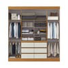 Guarda-Roupa Casal Medina 4 Portas 6 Gavetas com Espelho Cinamomo/Off White - Mx Móveis