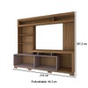 Estante para TV Até 55 Polegadas Cinema 2 Portas Mel/Cacau - Panorama Móveis