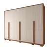 Guarda-Roupa Casal Magnata 6 Portas 6 Gavetas 100% Mdf Freijó/Off White - Panorama Móveis