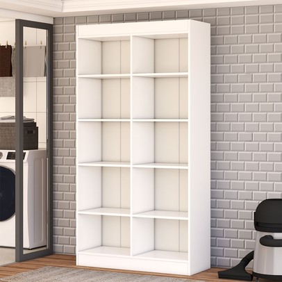Armário Multiuso Dueto 4 Portas 8 Prateleiras Branco - Panorama Móveis
