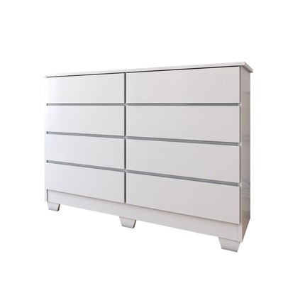 Cômoda House 8 Gavetas com Pés Branco - Panorama Móveis