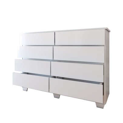 Cômoda House 8 Gavetas com Pés Branco - Panorama Móveis