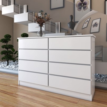 Cômoda House 8 Gavetas Branco - Panorama Móveis