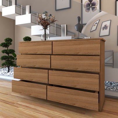 Cômoda House 8 Gavetas Amêndola Touch - Panorama Móveis