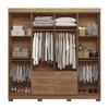 Guarda-Roupa Casal Santana 8 Portas 6 Gavetas com Espelho Jatoba - Pnr Móveis