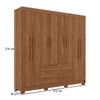 Guarda-Roupa Casal Santana 8 Portas 6 Gavetas Jatoba - Pnr Móveis