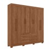 Guarda-Roupa Casal Santana 8 Portas 6 Gavetas Jatoba - Pnr Móveis