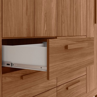 Guarda-Roupa Casal Santana 8 Portas 6 Gavetas Jatoba - Pnr Móveis
