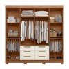Guarda-Roupa Casal Santana 8 Portas 6 Gavetas Jatoba/Areia - Pnr Móveis