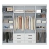 Guarda-Roupa Casal Belize 8 Portas 6 Gavetas com Espelho Branco - Pnr Móveis