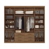 Guarda-Roupa Casal Belize 8 Portas 6 Gavetas com Espelho Jatoba - Pnr Móveis