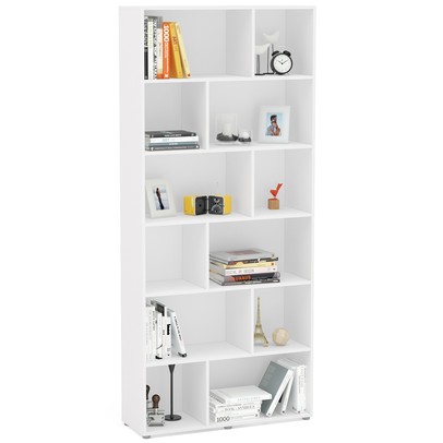 Estante para Livros Xangai 10 Prateleiras Branco - Politorno