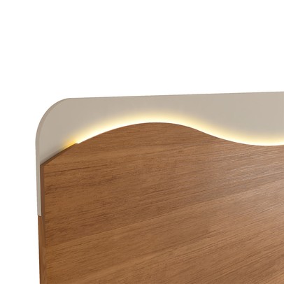 Painel para TV Até 86 Polegadas Lumiere 3 Gavetas com Led Cinamomo/Off White - Artely Móveis