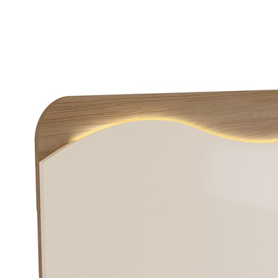 Painel para TV Até 86 Polegadas Lumiere 3 Gavetas com Led Off White/Carvalho - Artely Móveis