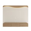 Painel para TV Até 86 Polegadas Lumiere 3 Gavetas com Led Off White/Carvalho - Artely Móveis
