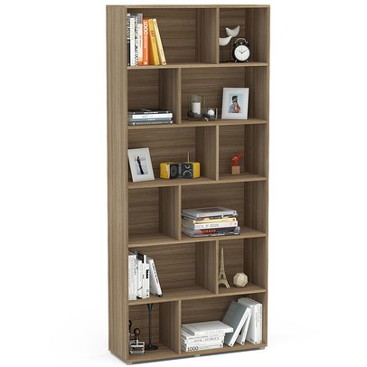 Estante para Livros Xangai 10 Prateleiras Castanho - Politorno