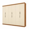Guarda-Roupa Casal 12k 6 Portas 4 Gavetas Cinamomo/Off White - Maxel