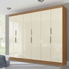 Guarda-Roupa Casal 12k 6 Portas 4 Gavetas Cinamomo/Off White - Maxel