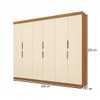 Guarda-Roupa Casal 12k 6 Portas 4 Gavetas Cinamomo/Off White - Maxel
