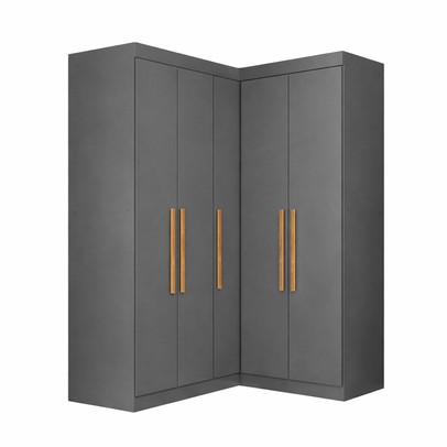 Armário Multiuso Modulado Celan 5 Portas Onix - Pnr Móveis