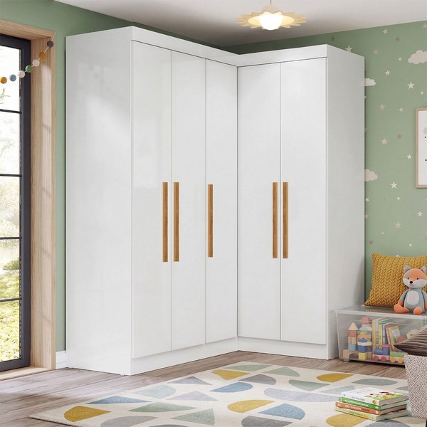 Guarda-Roupa Infantil Modulado Toi 5 Portas Branco - Pnr Móveis