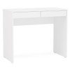 Mesa Escrivaninha Tijuca 90cm 2 Gavetas Branco - Politorno