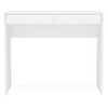 Mesa Escrivaninha Tijuca 90cm 2 Gavetas Branco - Politorno