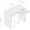 Mesa Escrivaninha Tijuca 90cm 2 Gavetas Castanho - Politorno