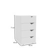 Gaveteiro Porto 4 Gavetas 40250684 Branco - Politorno