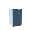 Gaveteiro Porto 4 Gavetas 40250684 Azul/Branco - Politorno