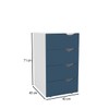 Gaveteiro Porto 4 Gavetas 40250684 Azul/Branco - Politorno