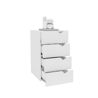 Gaveteiro Porto 4 Gavetas 40250684 Creme/Branco - Politorno