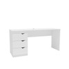 Mesa Escrivaninha Porto 3 Gavetas 40250685 Branco - Politorno