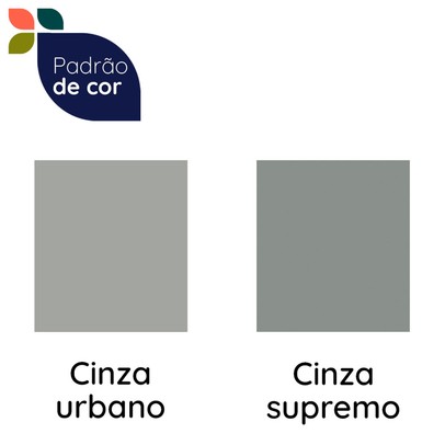 Cozinha Completa Lumina 13 Portas 4 Gavetas com Vidro 917464 Cinza - Telasul