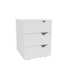 Mesa de Cabeceira Porto 3 Gavetas Branco - Politorno