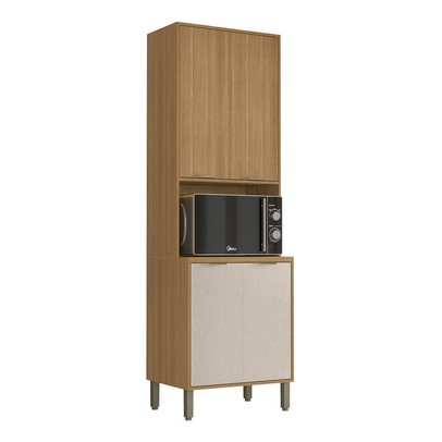 Paneleiro Colors 4 Portas 100% Mdf Freijó/Nazca - Kits Paraná