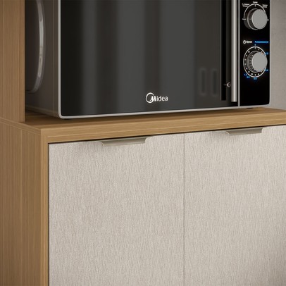 Paneleiro Colors 4 Portas 100% Mdf Freijó/Nazca - Kits Paraná