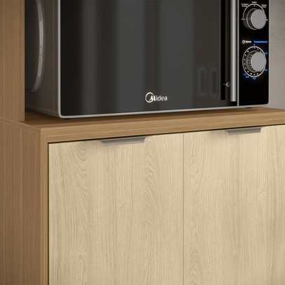 Paneleiro Colors 4 Portas 100% Mdf Freijó/Oasis - Kits Paraná