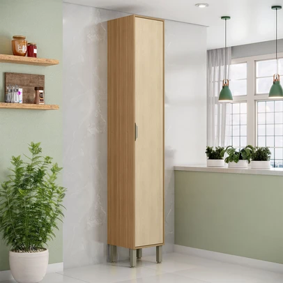 Paneleiro Colors 1 Porta 100% Mdf Freijó/Oásis - Kits Paraná