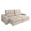 Sofá 4 Lugares Calvin Retrátil e Reclinável Veludo com Pillow Marfim - Vian
