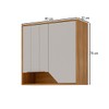 Armário Aéreo Cozinha 80 Cm Celeste 2 Portas 100% Mdf Cinamomo/Offwhite - Mgm Móveis