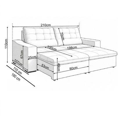 Sofá 3 Lugares Calvin Retrátil e Reclinável Veludo Grafite - Vian