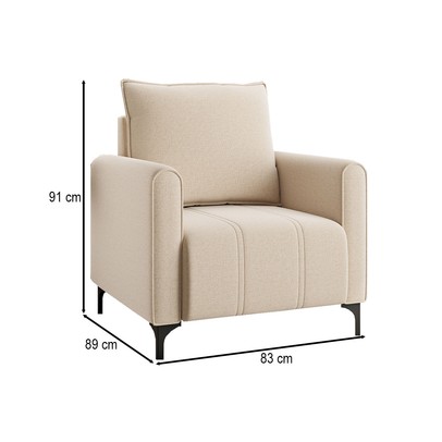 Poltrona Selena Linho Bronze - Vian