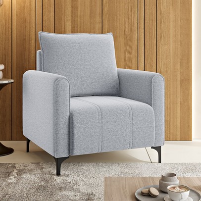 Poltrona Selena Linho Inox - Vian