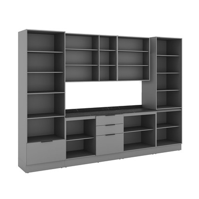 Cozinha Completa Lumina 14 Portas 4 Gavetas 917469 Cinza/Lacca - Telasul