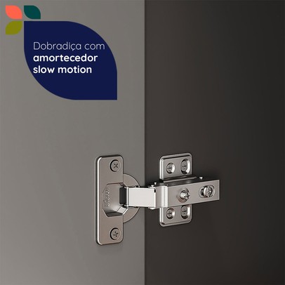 Cozinha Completa Lumina 15 Portas 4 Gavetas com Vidro Cinza/Lacca - Telasul